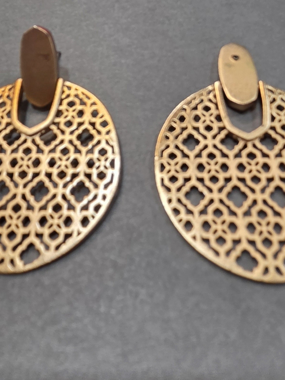 Kendra Scott Rose-Gold Filigree Disc Drop Earrings